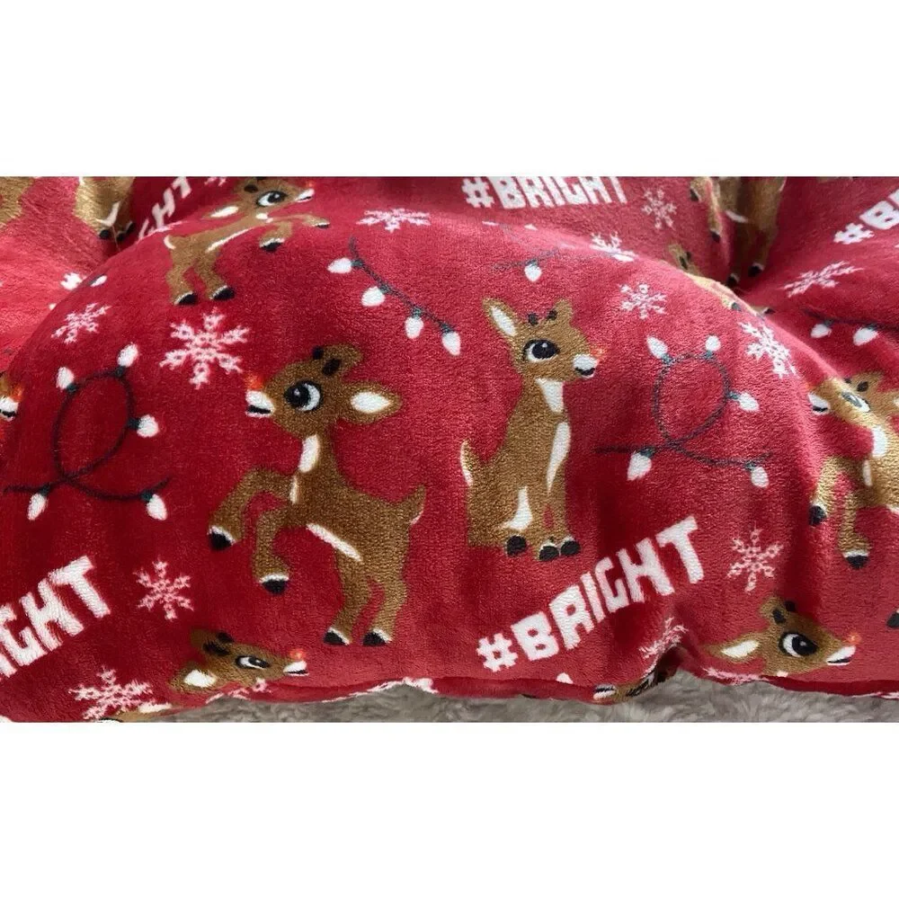 Rudolph‎ The Red Nose Reindeer Cozy Dog Pillow Pet BED Super Soft 23” X 36” Red